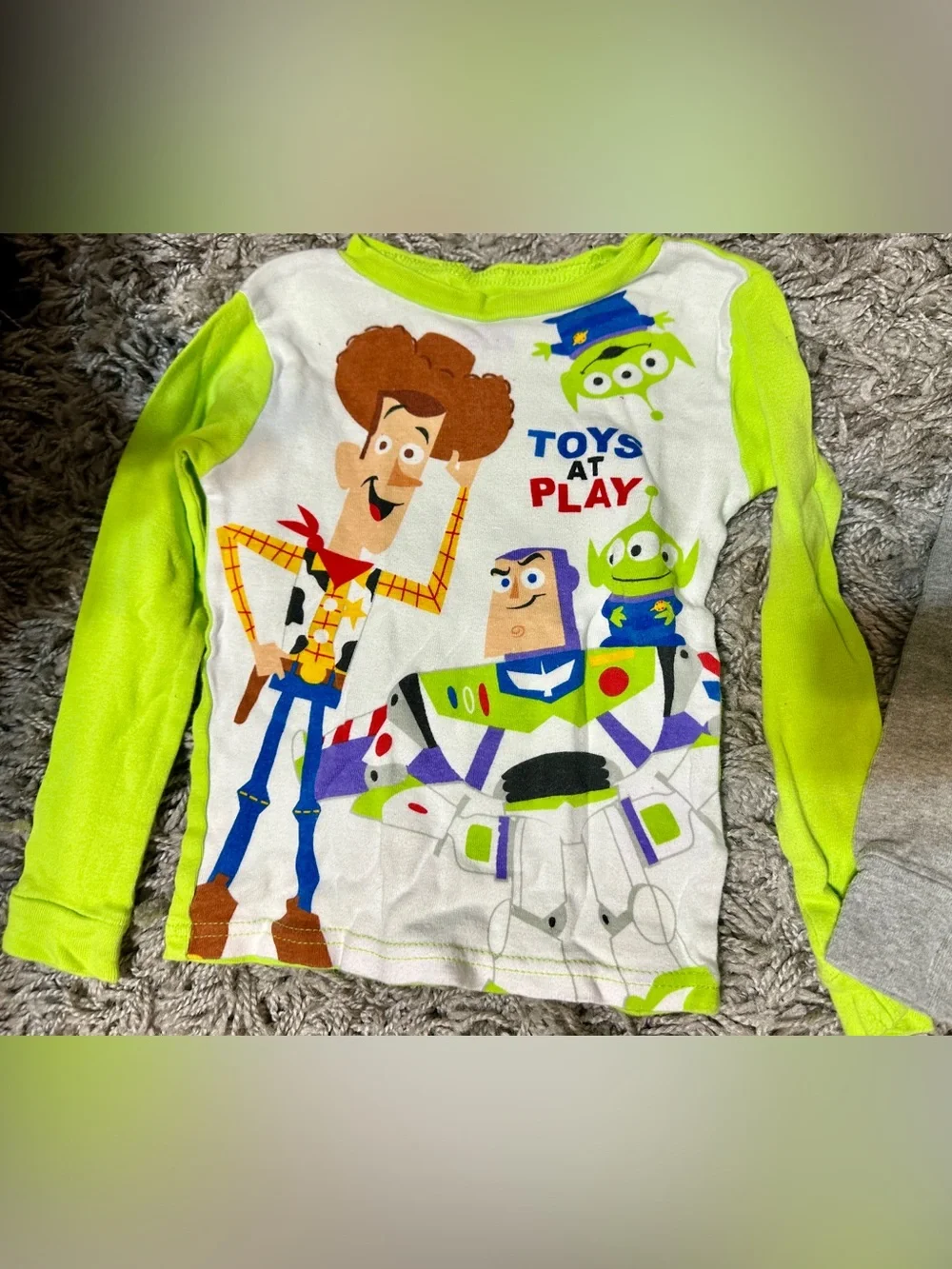 Bright Green Toy Story Long Sleeve Pajama Set